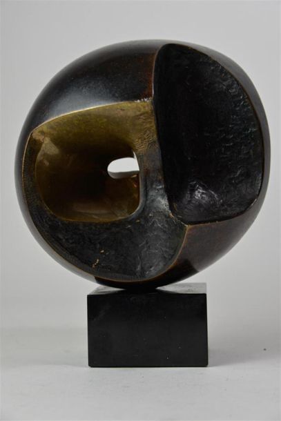 null Jean-Pierre Ghysels (Born in 1932) "Spherical composition" Bronze print with...