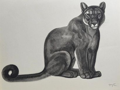 null Georges Lucien GUYOT (1885-1973) SIX reproductions of drawings: wild animals,...