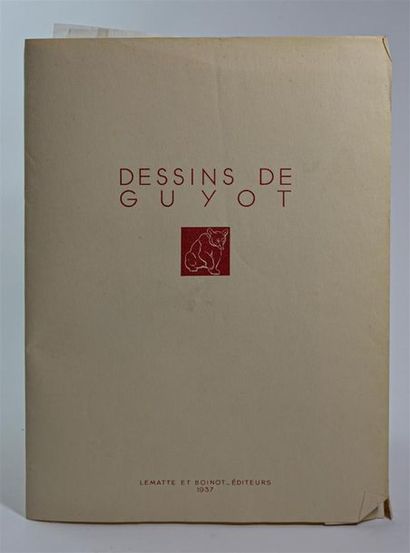 null Georges Lucien GUYOT (1885-1973) SIX reproductions of drawings: wild animals,...