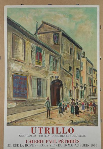 Maurice UTRILLO Affiche d'exposition Galerie...