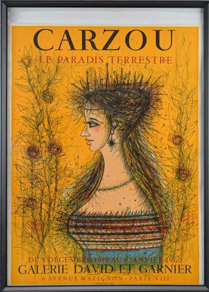 Jean CARZOU (1907-2000) Affiche d'exposition...