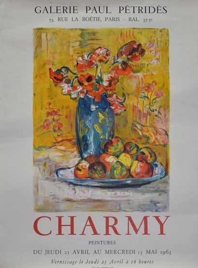 CHARMY Affiche d'exposition Galerie Paul...