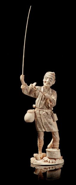 null JAPON - Epoque MEIJI (1868 - 1912)

Okimono en ivoire et dent de morse, pêcheur...