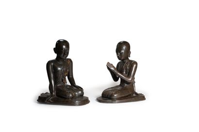 BIRMANIE - XXe siècle

Deux statuettes en...