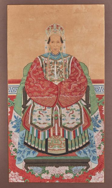 null CHINE - XIXe siècle

Encre et couleurs sur papier en hauteur

portrait de dignitaire,...