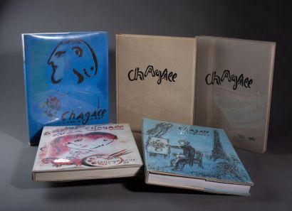 null CAIN MOURLOT et SORLIER "Chagall lithografs" Suite des 6 vol. André éditeur,...