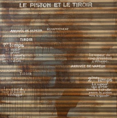 null Jean Michel FROUIN "Le piston et le tiroir I et II" Diptyque sur toile à matelas....