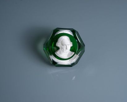 BACCARAT, SULFURE Paperweight in crystal...