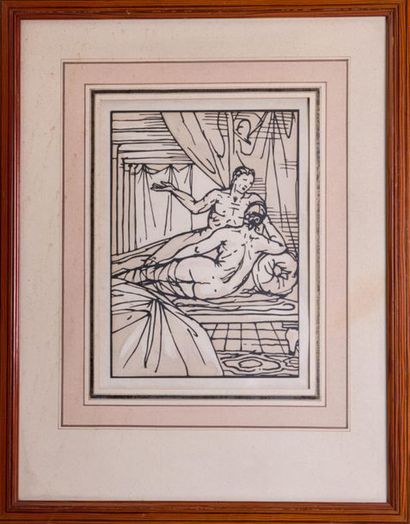 null Emile BERNARD (1868-1941), "Odyssée", Gravure sur bois sur papier. Extrait de...