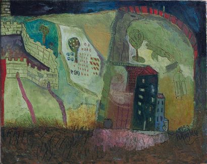 null Alexandre PUGLIESE (1960) "La muraille de Chine" Huile sur toile, signée en...