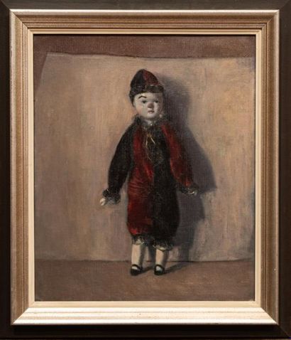 null Jeronimo MUÑIZ (1938) "La poupée" Huile sur toile. 
59 x 49 cm. 