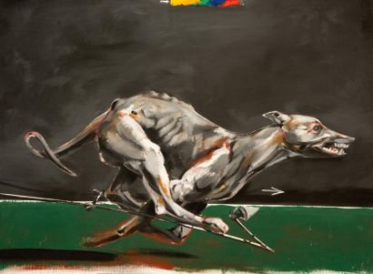 null Vladimir VELICKOVIC (1935-2019)
«Ferrier's Dog», 1985
Huile sur toile. 97 x...