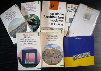 Lot de 8 livres sur l'architecture comprenant:...