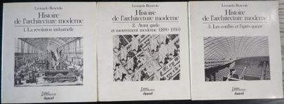 BENEVOLO Leonardo "Histoire de l'architecture moderne", en trois volumes, Dunod,...