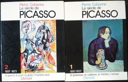 CABANNE Pierre "Le siècle de Picasso", en deux volumes, Denoël, 1974-75, 514 p -...