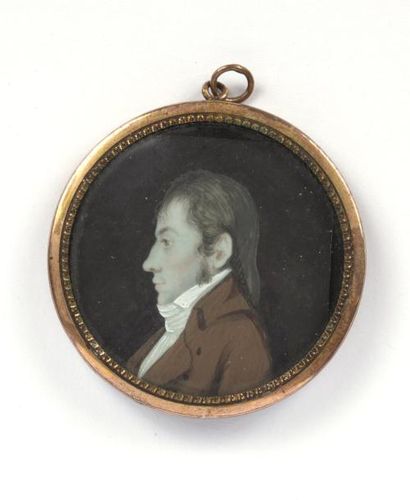 Attribué à AUGUSTIN Neveu (documenté en 1802-1806), inventeur des silhouettes coloriées...