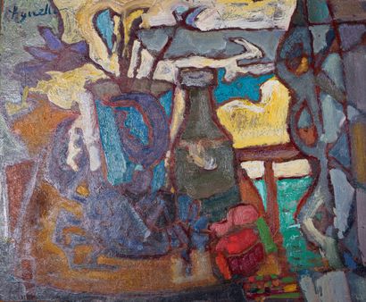 null Domenico AGNELLO (1921-1988) "The Crab" Oil on isorel, signed upper left. 38...