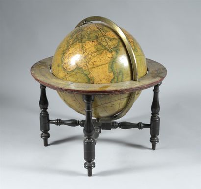 null GLOBE TERRESTRIAL "Twelves Inch globe" erected by Johnton's, "Edinburgh", dated...