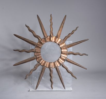null Kostadin KOUNEFF (1906-1982) "Radiant Sun" Bronze with a shaded golden patina....