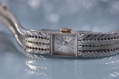 null ELITAM. Lady's wristwatch. Case and bracelet in 18 ct white gold. Dial with...