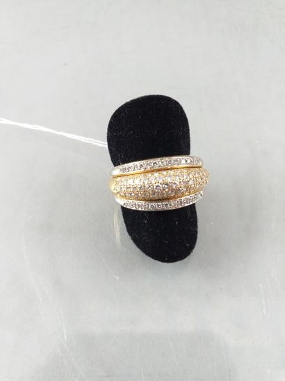 null JONC ring in 18 ct gold set with small diamonds. TDD: 55. In R.

PB: 7,5 g