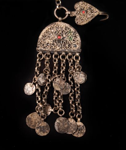 null Silver ceremonial ornament decorated with 44 large and 24 small authentic ottoman...