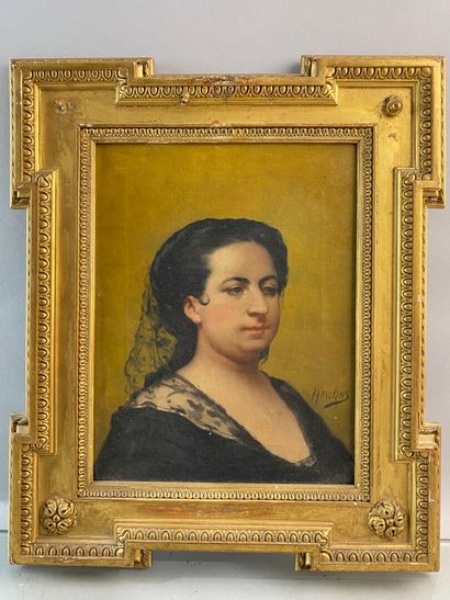 null Attribué à Louis Welden HAWKINS (1849-1910) "Portrait de la Baronne Charlotte...