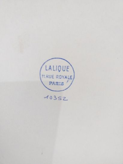 null MAISON LALIQUE d'après un modèle de René Lalique. SERVICE A DESSERT Marienthal,...