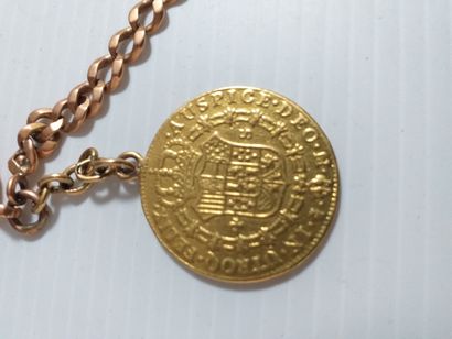 null ESPAGNE. Charles III 4 escudos en or de 1174 portant à l'avers l'inscription...