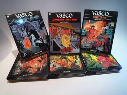 CHAILLET "VASCO", Tome 1 à 15 et Tome 17 à 20, 18 EO et carte des voyages de Vasco...