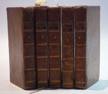 null "Recueil amusant de voyages en vers et en prose" Paris, chez Nyon, 1783. 5 volumes,...