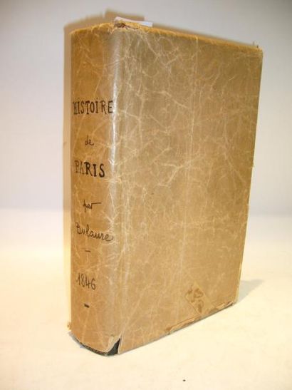 DULAURE "Histoire de Paris et de ses monuments", Furne et Cie, Paris, 1846. Demi-reliure...