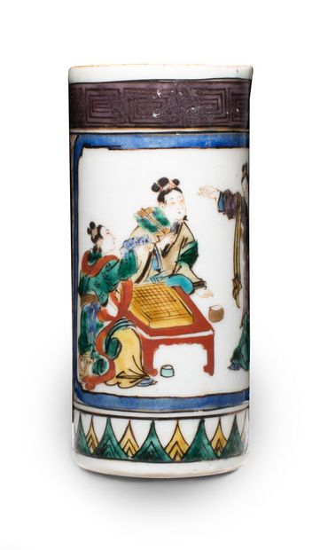 null JAPON, Fours de Kutani - XIXe siècle

Petit porte-pinceaux en porcelaine à décor...