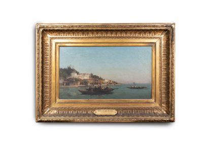 null Fabius BREST (1823-1900)

Turks and their caiques, Bosphorus

Oil on canvas.

Signed...