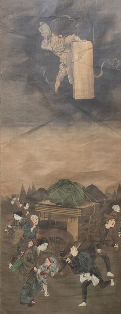 null JAPON - Epoque MEIJI (1868 - 1912)

Quatre encres et couleurs sur soie, les...
