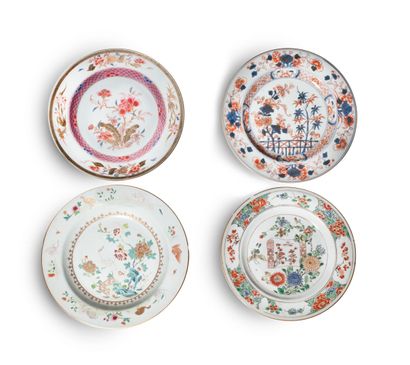 null CHINA, East India Company - 18th century

Set of four porcelain plates including...