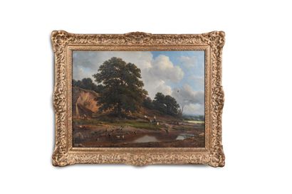 null Victor DE GRAILLY (1804-1889)

Animated landscape of a farm, a peasant's cut,...