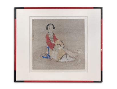 null CHINE - Vers 1900

Encre sur papier, jeune femme assise, signée. 

Dim. 39 x...