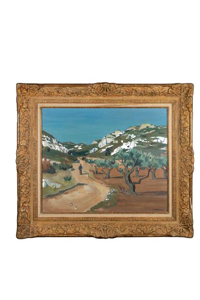 null Yves BRAYER (1907-1990) 

The Baux de Provence

Oil on canvas 

Signed lower...