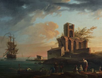 null Jean HENRY, called HENRY d'ARLES (Arles 1734 - Marseille 1784)

Boats in a Mediterranean...