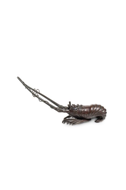 null JAPAN - MEIJI period (1868 - 1912)

Lobster in bronze with brown patina. L....
