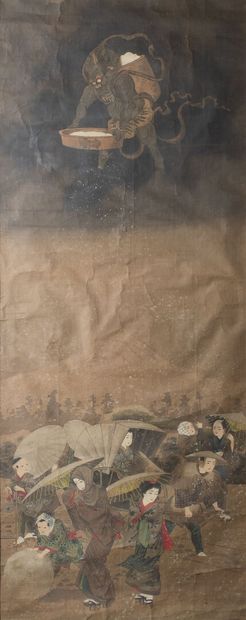 null JAPON - Epoque MEIJI (1868 - 1912)

Quatre encres et couleurs sur soie, les...