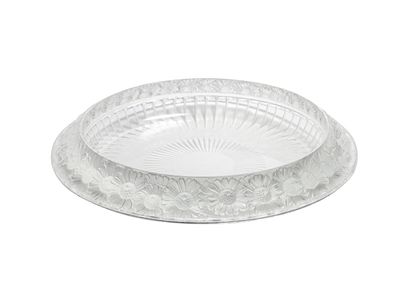 null CRYSTAL LALIQUE , Cup "Marguerite" in pressed white crystal satin and shiny....