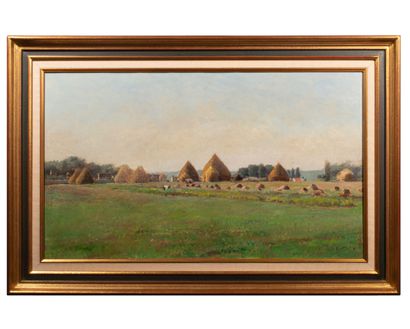 null Eugène FREY (19th-20th century)

The millstones in Beauce

Oil on canvas 

Signed...