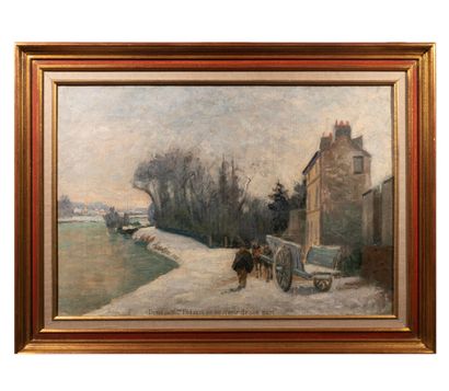 null SCHOOL Beginning of XXth century

Edge of the Seine under the snow

Oil on canvas

annotated...
