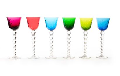null SAINT LOUIS 

Suite de six verres de couleur modèle Bubble.

H.: 24.5 cm.