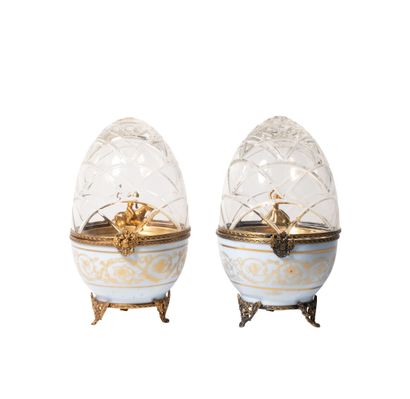 null FABERGE - LIMOGES FRANCE - Limited series, EGG in porcelain of Limoges with...