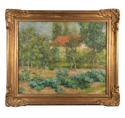 null ANCELET (?) 

The vegetable garden

Oil on canvas

Marked on the back

38 x...