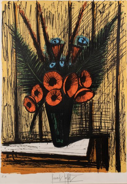 null Bernard BUFFET (1928-1999) 

Flowers

Lithograph on paper, artist's proof

Signed...