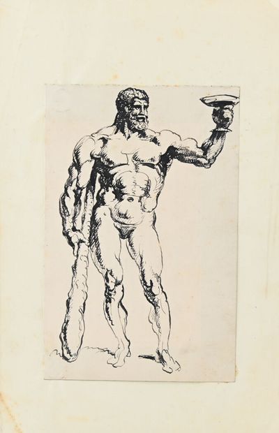 Louis ANQUETIN (1861-1932) 

Hercules

Ink...